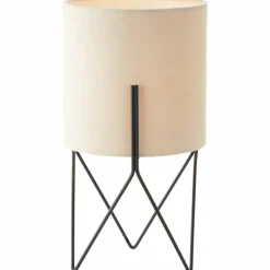 Lampes En Tissu-Luminaires Brilliant Lampe de table Brilliant Atami Noir, 1 lumière