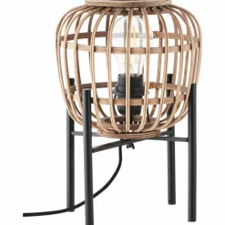 Luminaires Rustiques-Luminaires Brilliant Lampe de table Brilliant Nikka Noir, 1 lumière