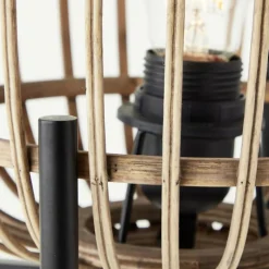 Luminaires Rustiques-Luminaires Brilliant Lampe de table Brilliant Nikka Noir, 1 lumière