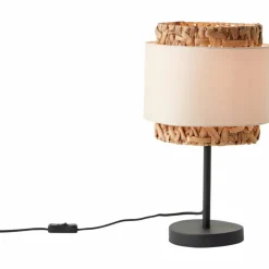 Lampes En Tissu-Luminaires Brilliant Lampe de table Brilliant Waterlilly Noir, 1 lumière