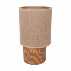 Lampes En Tissu-Luminaires Brilliant Lampe de table Brilliant Hermon Écru, 1 lumière