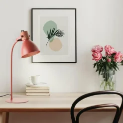 Luminaires Scandinaves-Luminaires Brilliant Lampe de table Brilliant Erena Rouge, 1 lumière