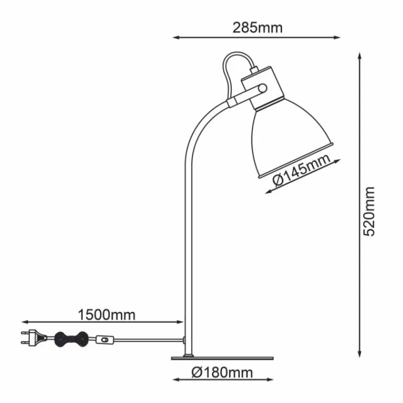 Luminaires Scandinaves-Luminaires Brilliant Lampe de table Brilliant Erena Rose, 1 lumière