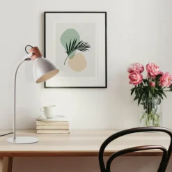 Luminaires Scandinaves-Luminaires Brilliant Lampe de table Brilliant Erena Gris, 1 lumière