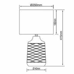Lampes En Tissu-Luminaires Brilliant Lampe de table Brilliant Ilysa Gris, 1 lumière