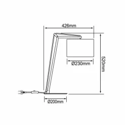 Lampes En Tissu-Luminaires Brilliant Lampe de table Brilliant Annice Or, Noir, 1 lumière