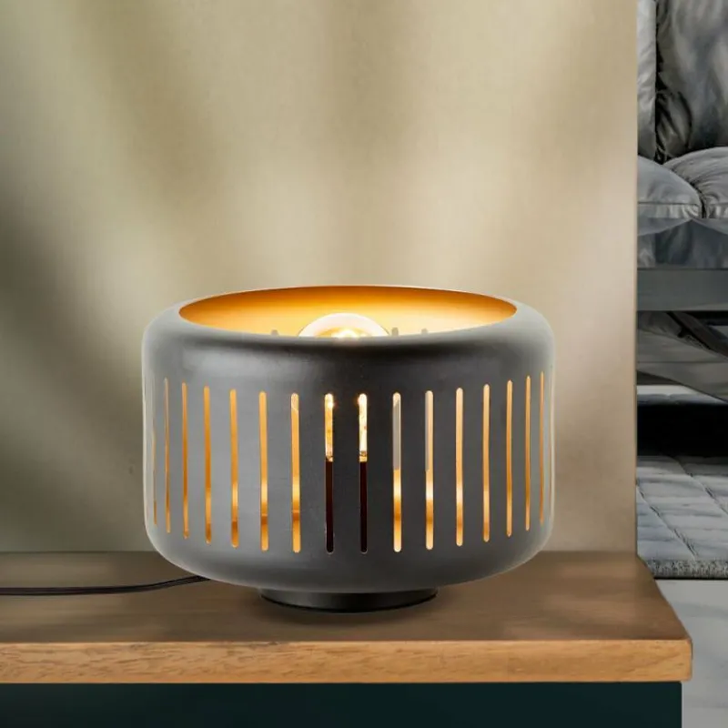 Lampes Dorées-Luminaires Brilliant Lampe de table Brilliant Tyas Noir, 1 lumière