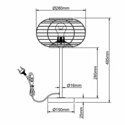 Luminaires Scandinaves-Luminaires Brilliant Lampe de table Brilliant Woodball Noir, 1 lumière