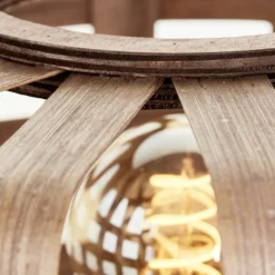 Luminaires Rustiques-Luminaires Brilliant Lampe de table Brilliant Woodline Noir, 1 lumière