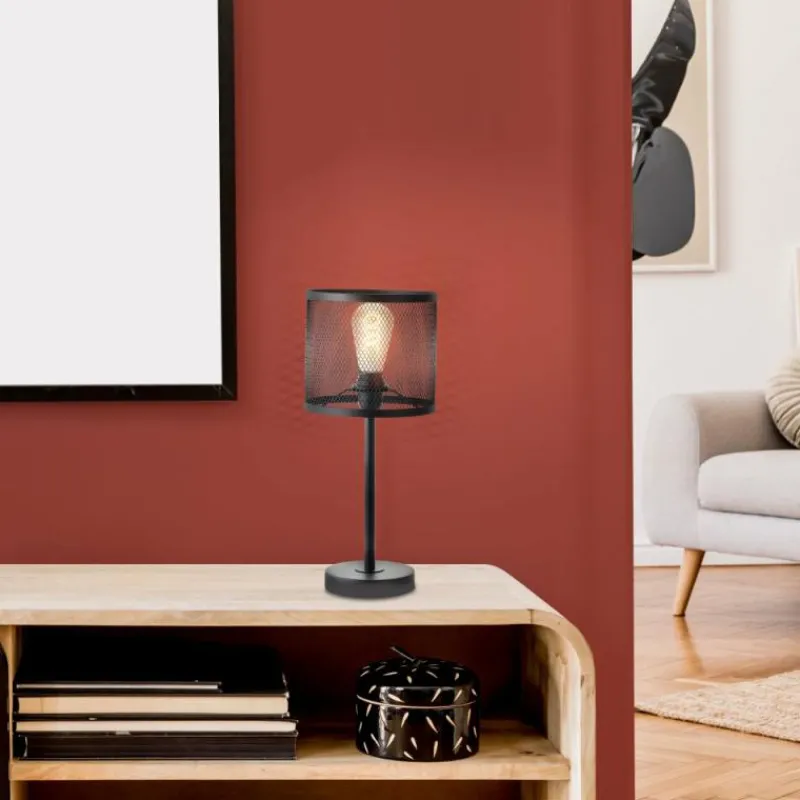 Luminaires Scandinaves-Luminaires Brilliant Lampe de table Brilliant Maze Noir, 1 lumière