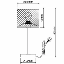 Luminaires Scandinaves-Luminaires Brilliant Lampe de table Brilliant Maze Noir, 1 lumière