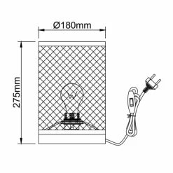 Luminaires Scandinaves-Luminaires Brilliant Lampe de table Brilliant Maze Noir, 1 lumière