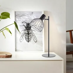 Luminaires Brilliant Lampe de table Brilliant-Leuchten Blacky Noir, 1 lumière* Lampes À Poser