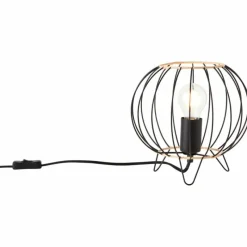 Lampes Vintages & Rétros-Luminaires Brilliant Lampe de table Brilliant-Leuchten Silemia Écru, Noir, 1 lumière