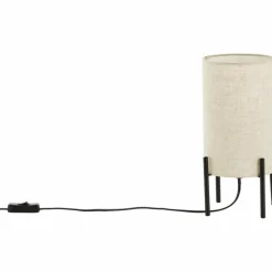 Lampes En Tissu-Luminaires Brilliant Lampe de table Brilliant-Leuchten Fairhill Noir, 1 lumière