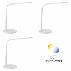 Luminaires Brilliant Lampe de table Brilliant-Leuchten Idelle LED Blanc, 1 lumière* Lampes À Poser