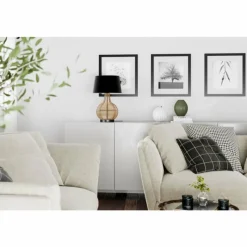 Lampes En Tissu-By Rydéns Lampe de table By Rydens Granada Bois clair, Noir, 1 lumière