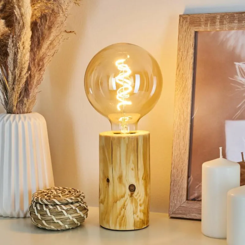 Luminaires Scandinaves-hofstein Lampe de table Canedo Brun, 1 lumière