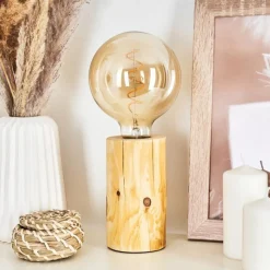 Luminaires Scandinaves-hofstein Lampe de table Canedo Brun, 1 lumière