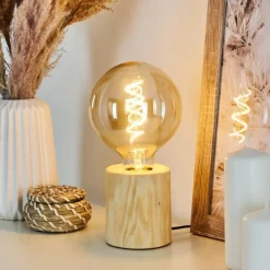 Luminaires Scandinaves-hofstein Lampe de table Canedo Brun, 1 lumière