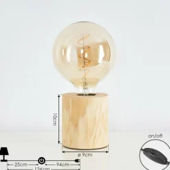 Luminaires Scandinaves-hofstein Lampe de table Canedo Brun, 1 lumière