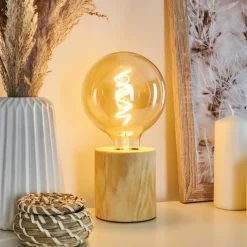 Luminaires Scandinaves-hofstein Lampe de table Canedo Brun, 1 lumière