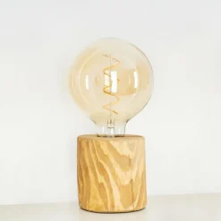 Style Boho-Chic-hofstein Lampe de table Canedo Brun, Noir, 1 lumière