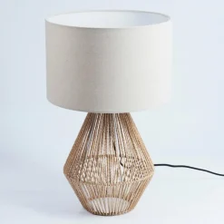 Lampes En Tissu-hofstein Lampe de table Canot Brun, Écru, 1 lumière