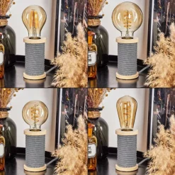 Luminaires Scandinaves-hofstein Lampe de table Carbonear Écru, Noir, Blanc, 40 lumières