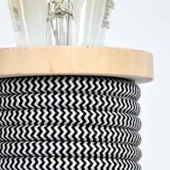 Luminaires Scandinaves-hofstein Lampe de table Carbonear Écru, Noir, Blanc, 40 lumières