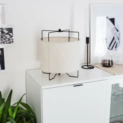 Lampes En Tissu-hofstein Lampe de table Casoie Noir, 1 lumière