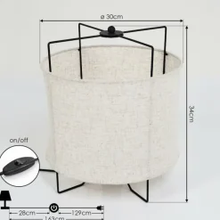 Lampes En Tissu-hofstein Lampe de table Casoie Noir, 1 lumière