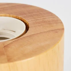 Luminaires Scandinaves-hofstein Lampe de table Castellar Bois clair, 1 lumière