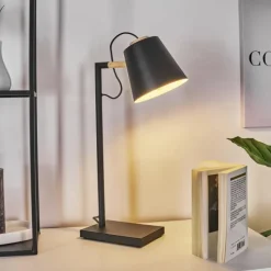 Luminaires Scandinaves-hofstein Lampe de table Cerrizal Écru, Noir, 1 lumière