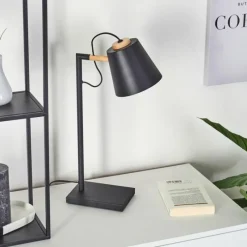 Luminaires Scandinaves-hofstein Lampe de table Cerrizal Écru, Noir, 1 lumière