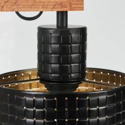 Lampes Dorées-hofstein Lampe de table Chabian Brun, Couleur bois, Noir, 1 lumière