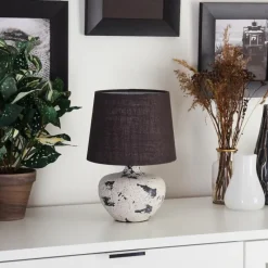 Lampes En Tissu-hofstein Lampe de table Chihul Noir, Blanc, 1 lumière