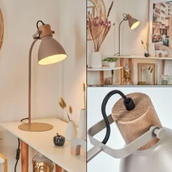 Luminaires Scandinaves-hofstein Lampe de table Chipou Gris, 1 lumière