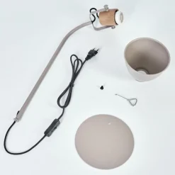 Luminaires Scandinaves-hofstein Lampe de table Chipou Gris, 1 lumière