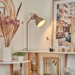 Luminaires Scandinaves-hofstein Lampe de table Chipou Gris, 1 lumière