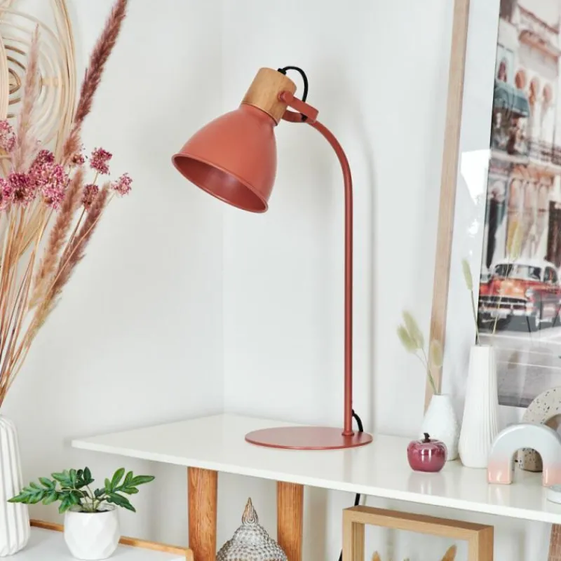 Luminaires Scandinaves-hofstein Lampe de table Chipou Rouge, 1 lumière
