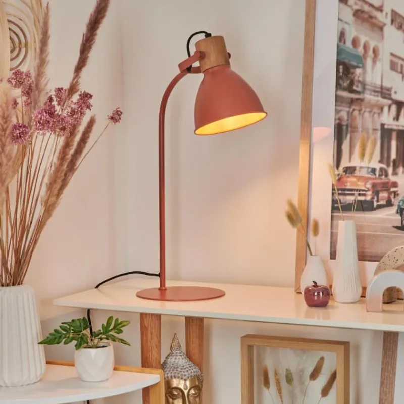 Luminaires Scandinaves-hofstein Lampe de table Chipou Rouge, 1 lumière