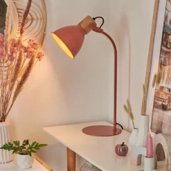 Luminaires Scandinaves-hofstein Lampe de table Chipou Rouge, 1 lumière