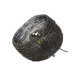 hofstein Lampe de table Coil Brun foncé, Nickel mat, 1 lumière* Lampes À Poser