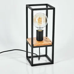 Style Boho-Chic-hofstein Lampe de table Colebrook Écru, Noir, 1 lumière