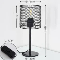 Lampes Vintages & Rétros-hofstein Lampe de table Conewago Noir, 1 lumière