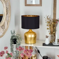 Lampes En Tissu-hofstein Lampe de table Corcovada Or, 1 lumière