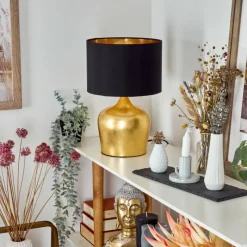 Lampes En Tissu-hofstein Lampe de table Corcovada Or, 1 lumière