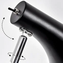 hofstein Lampe de table Corralcay Chrome, Noir, 1 lumière