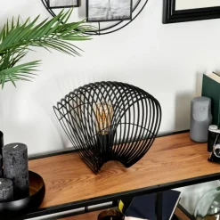 Lampes Industrielles-hofstein Lampe de table Corvallis Noir, 1 lumière